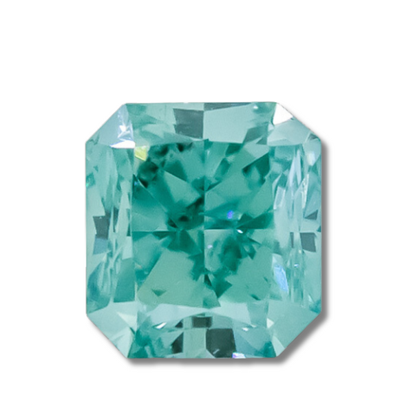 0.16 Carat VS2 Fancy Vivid Bluish Green Radiant Diamond - Stephen 